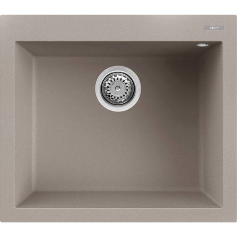 Lavello Elleci Incasso 1 vasca 57x50 Quadra 105 Granitek Grigio Tortora LGQ10543