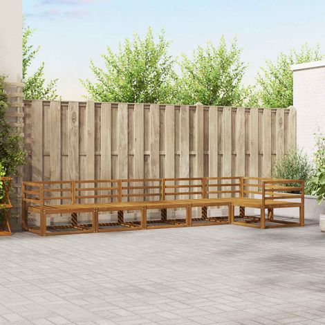 Outdoor-Sofagarnitur 6 pcs Natur Massivholz Akazie