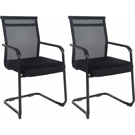 Lot de 2 chaises visiteurs Denny Noir (1/5)