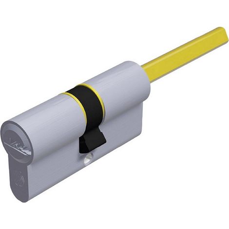 1PZ CILINDRO CROMO SATINATO K2 CON CODOLO 5 chiavi mm. 70 (30+40) (1/2)