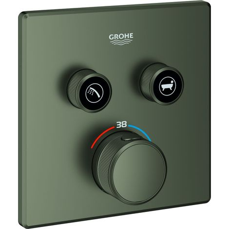 Thermostat Grohtherm SmartControl 29124 eckig FMS 2 ASV satin graphite (1/3)