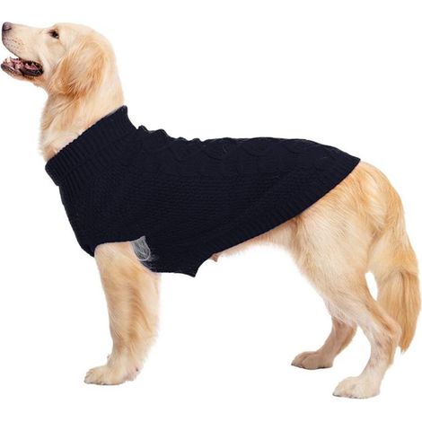 Jersey de cuello alto con cuerda trenzada para perros medianos y pequeños (2 unidades).