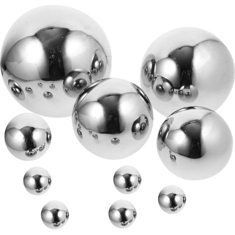 10pièces Boules De Jardin Réfléchissantes Acier Inoxydable De Sphères Décoratives Flottantes pour Décoration Extérieure Et Intérieure à Parfaites pour Jardins Et Patios (1/5)
