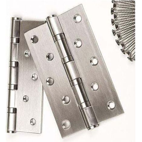 2pcs Heavy Duty Screw Hinges / Load-bearing 75kg / Material Thickness 2.5mm / 125 x 75mm / Stainless Steel Screw Hinge / Door Hinge Plain Bearing Door Hinges MUMU (1/4)