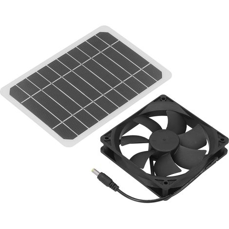 Ventilateur Solaire 6W avec Panneau pour Maison de Chien, Poulailler - Ventilation Miniature Écologique (1/5)