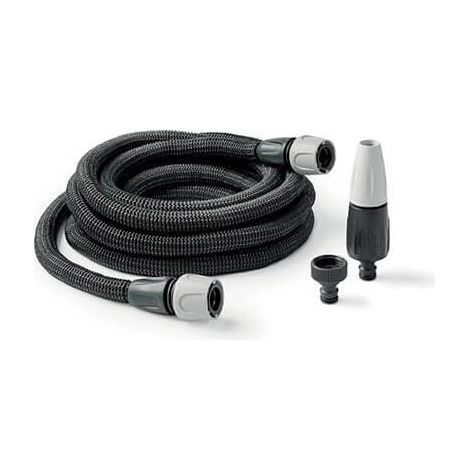 Selbstverlängernder Stoffschlauch, hergestellt in Italien – Aquapop Grey Easy 30 m