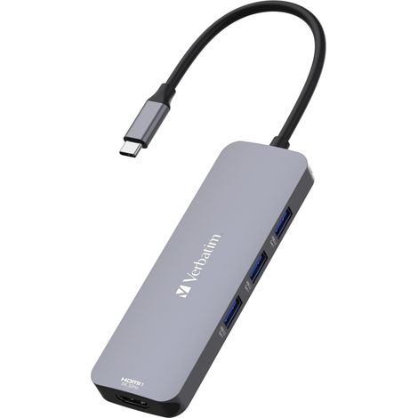 Verbatim CMH-08 USB Typ-C 5000 Mbit/s Silber (1/5)