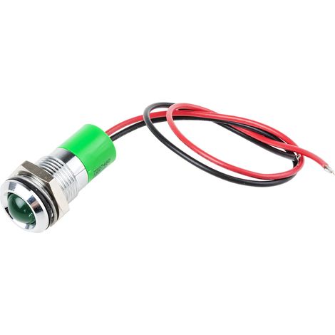 Voyant LED lumineux Vert RS PRO, dia. 14mm, 220V c.a., IP67 ( Prix pour 1 )