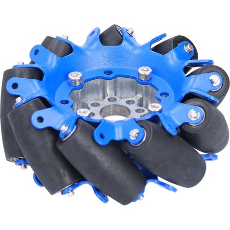 Roue omnidirectionnelle 4 pouces, axe en acier SPCC, rouleau en caoutchouc TPU, composants Omni pour voiture robot, gauche 5606‑0100‑0100 (1/5)