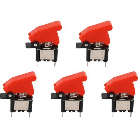 5 pièces interrupteur à bascule 12V DC 25A 2 broches étanche à bascule pour véhicule bateau (1/5)