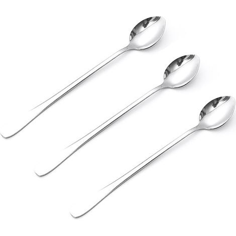 Lange, spitz zulaufende Servierlöffel aus Edelstahl für Kaffee, Tee und Desserts, 3er-Set (1/5)