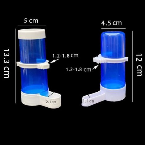 Lot de 2 Abreuvoir automatique, Récipient transparent, Plastique, Pour perroquets et pigeons (1/4)