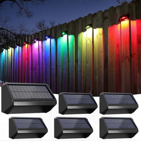 Solar-Gartenleuchten, 8 Farben, Warmweiß und Kaltweiß, RGB, wasserdicht, 6er-Set (1/5)
