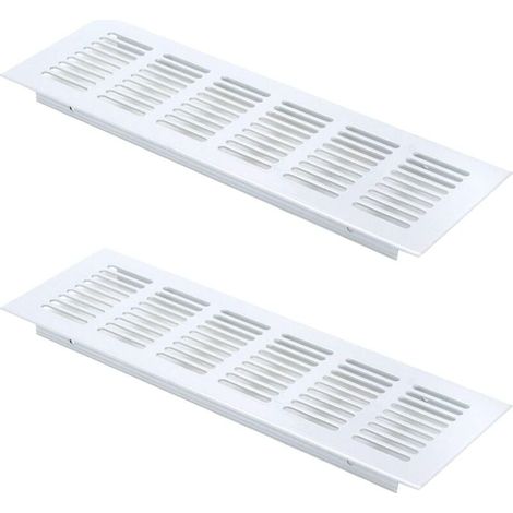 Stück rechteckiges Lüftungsgitter, Aluminium-Lüftungsgitter, externes Lüftungsgitter, 80 x 250 mm, FLITI (1/4)