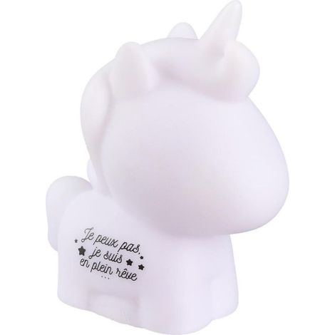Lampe-veilleuse en forme de licorne pour enfant avec lumière rose (1/5)