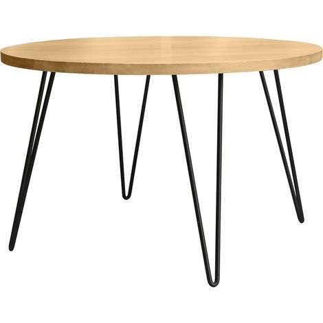 Table à manger ronde en bois manguier massif D116 cm VIBES (1/4)