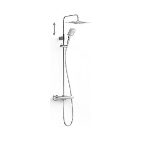 Colonne de douche thermostatique 2 voies Chrome - TRES 19038706