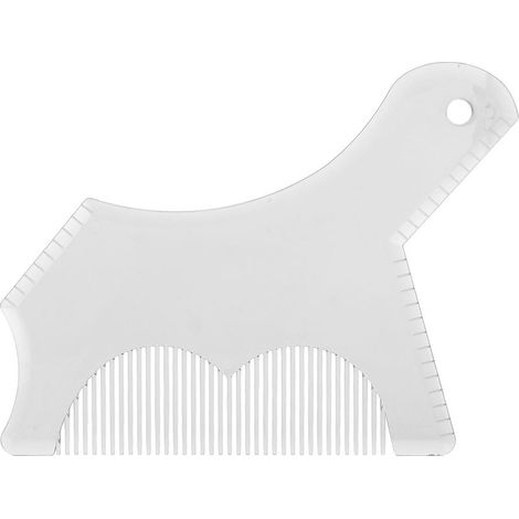 Barbe transparente outil de modelage peigne gabarit coupe-barbe homme contour ligne de barbe plastique (1/5)