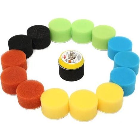 Kit de 16 almohadillas de pulido para coche Ulisem de 2 pulgadas (50 mm). (1/4)
