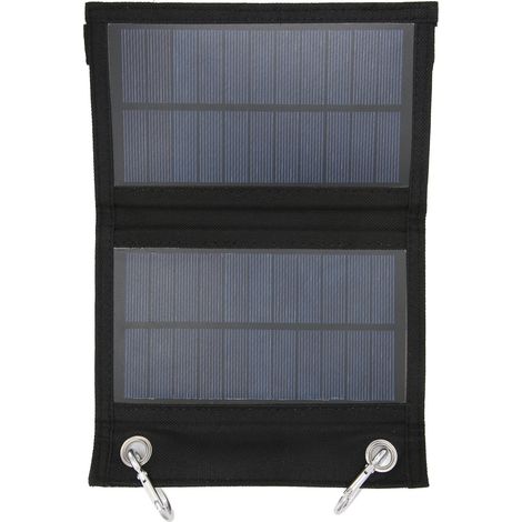Panneaux solaires portables pliables 4W en polysilicium à haut rendement de conversion, avec boucle de fixation pour voiture (1/5)