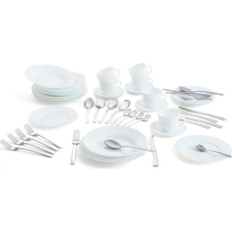 Boîte de 18 assiettes, 6 tasses et 24 couverts 24,5 x 22,5 x 19,5 cm/22 cl/26 cm-2,5 mm Multicolore (1/5)