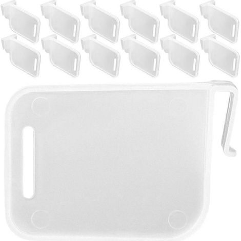 Lot de 24 séparateurs de bacs de réfrigérateur réglables en plastique blanc, pour un rangement optimal. (1/5)