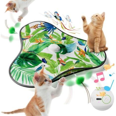 Interaktives Katzenspielzeug mit Federmechanismus – wiederaufladbar, berührungsempfindlich mit Mausgeräuschen, ideales Spielzeug für aktive Wohnungskatzen. (M) beschichtet (1/5)