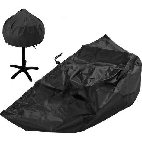 Telo di copertura rotondo per barbecue 122 cm x 46 cm Telo di copertura impermeabile per barbecue Telo di copertura universale per barbecue Telo di copertura per barbecue da esterno Impermeabile Prote (1/5)