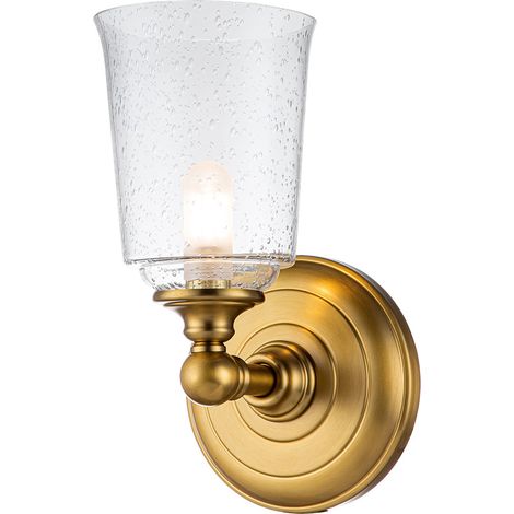 Elstead Feiss Hugeunot Lampada da parete in ottone brunito, IP44 (1/5)