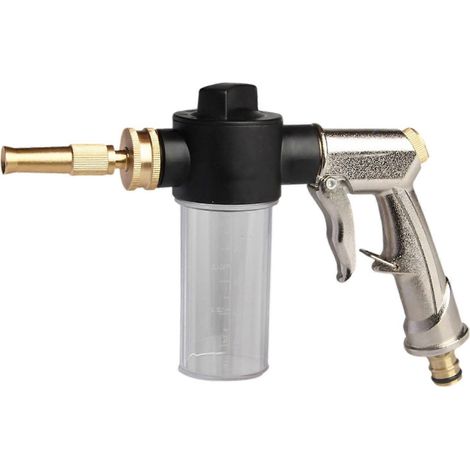 Adjustable Garden Hose Nozzle Sprayer with 3.5oz Soap Dispenser for Efficient Car Wash and Various Home Cleaning Use Multicolor (1/5)