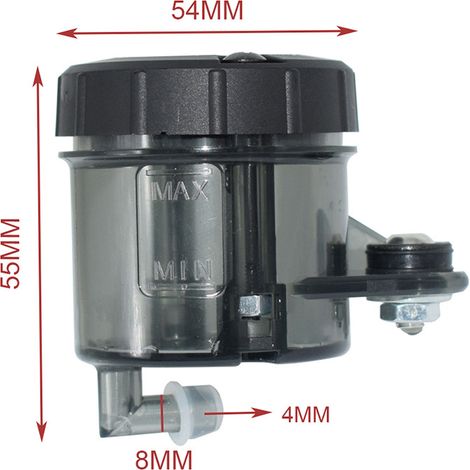 Electric vehicle and motorcycle modification kit with upper pump oil reservoir and oil cup, front brake pump oil reservoir and oil cup. (1/4)