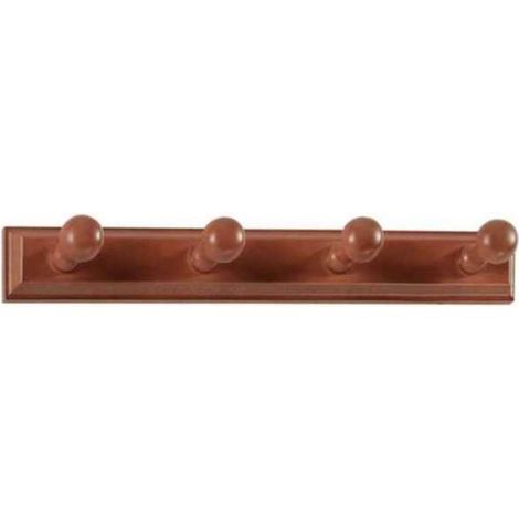 Percha mod.134 de pared clasica 4 colgadores varios colores a escoger 7 cm(alto)52 cm(ancho)9 cm(largo) Color Cerezo (1/3)