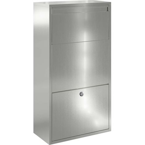 Boîte de dépôt de colis Argenté 44 x 22 x 82 cm Acier galvanisé