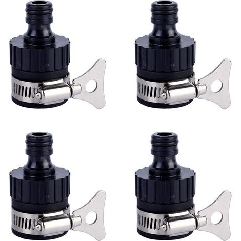 4-teiliges Wasserhahn-Adapterset, Schlauchverbinder, passend für Standardwasserhähne mit einem Durchmesser von weniger als 16 mm (1/5)