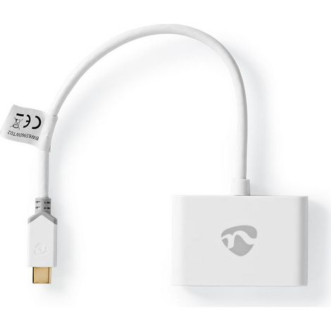 nedis CCBW65960WT02 adaptador USB-C blanco 0,2 m