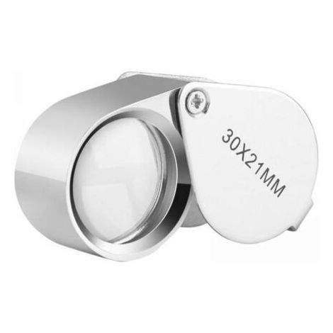 Loupe de bijoutier - Loupe 30 x 21 mm - Loupe de poche 10x - Verre pliable - Loupe de botaniste 1 pièce (1/5)