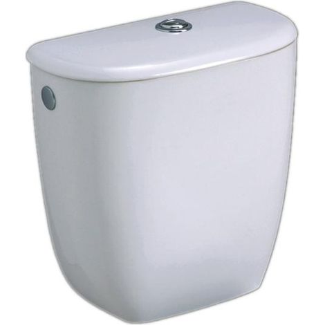 Allia – Réservoir de chasse d'eau BASTIA blanc 3/6L – Mécanisme silencieux GEBERIT – Alimentation latérale – Céramique haute résistance (1/3)