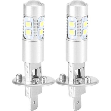 Ampoule Led H1 100w, Ampoules De Phare Feu De Brouillard 360 Degrés Phare Ampoule Led 2pcs H1 6000k Super Blanc 100w Led Kit Ampoules Phares H1 Led Voiture Luces Leds H1 h1 100w (1/4)