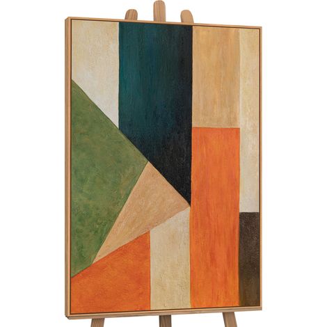 Gemälde Ordnung und Bewegung Rahmen Eichefarben 120x80 cm (1/5)