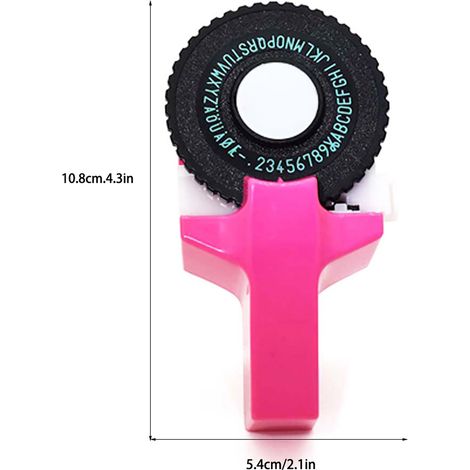 Mini fabricant d'étiquettes manuel Portable, bricolage, gaufrage 3D, imprimante, machine à écrire avec bandes en plastique PVC 9mm, Machine à écrire (1/5)