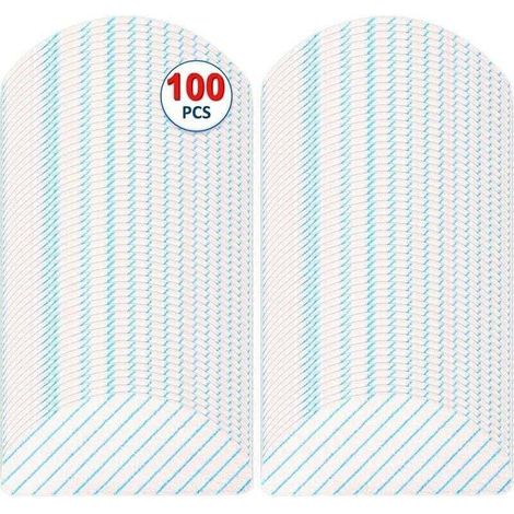 (100 Pièces) N10 Tampons de vadrouille jetables pour ECOVACS , XU,DEEBOT OZMO N10/ N10 Plus/ T8/ T8+/ T8 AIVI/ T9/ T9 MAX Lingettes asp - KZQ (1/4)