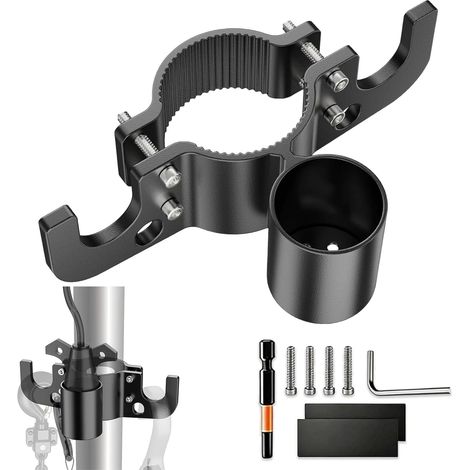 Organizador de cadena de remolque, soporte de cadena de remolque de aluminio con cubierta de enchufe de cadena de RV de 7 vías, accesorios de gato de lanza de RV de alta resistencia para viajes al air