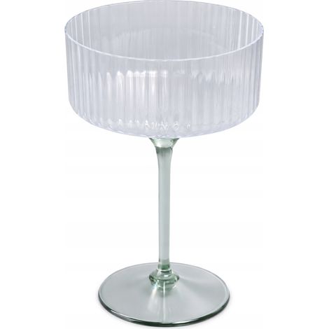 Verre, verre à pied, gobelet en plastique transparent, 300 ml, 1 pièce.