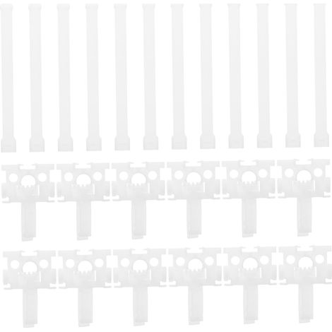 12ensembles Réparation pour Stores Verticaux Kits De Remplacement De Panneaux Blinds avec Accessoires De Rideaux Blancs pour Réparation Et Entretien (1/5)