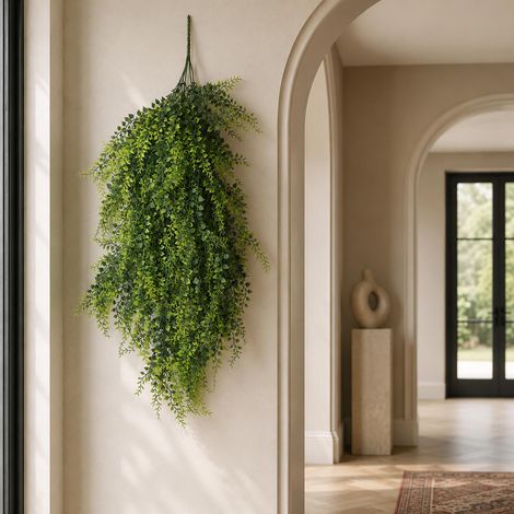 Hanging UV and Fire Resistant Artificial Foliage Plant 85cm - Premium Quality (1/4)
