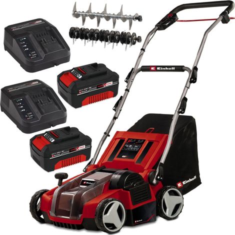 Einhell Twin 18v 36v Cordless Scarifier Aerator 35cm PXC GE-SA 36/35 2x4ah Kit