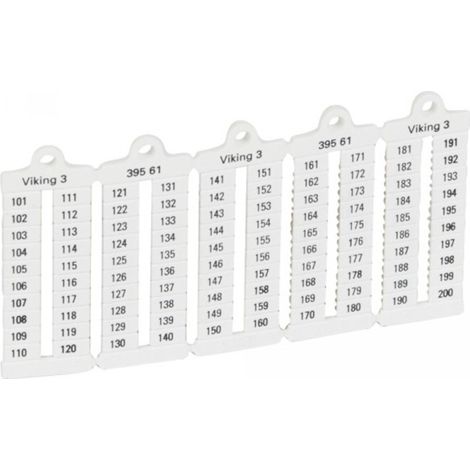 Legrand 039561 Marker plate (x1000) vertical terminal block pitch 5 101-200