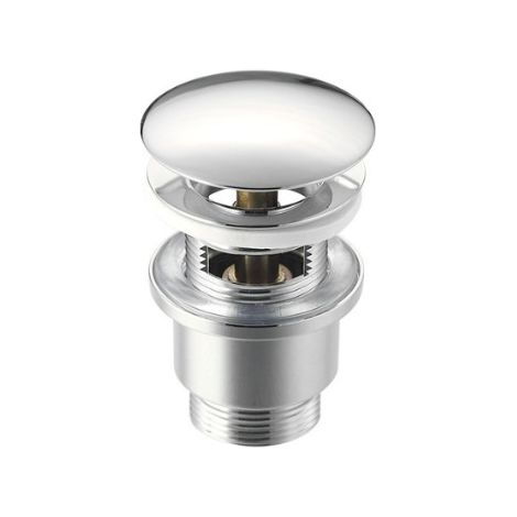 Bonde de lavabo 1 pièce avec trop-plein automatique universel, en cuivre chromé.
