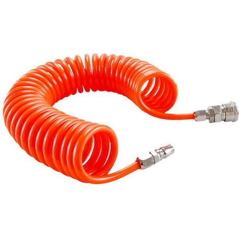 Tuyau d'air en bobine 12m (39,37ft) 8x5mm, tube pneumatique étanche avec raccord rapide pour compresseur