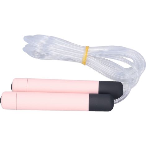 Corde à sauter lumineuse LED, fibre optique, entraînement brûle-graisse, vitesse compétition, unisexe, rose, sans batterie (1/5)